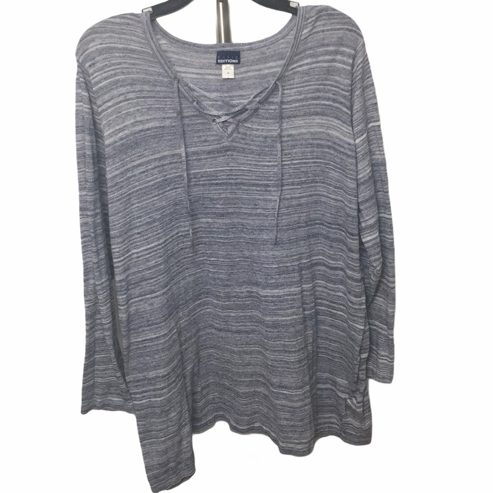 Basic Editions Front Lace-up Shirt